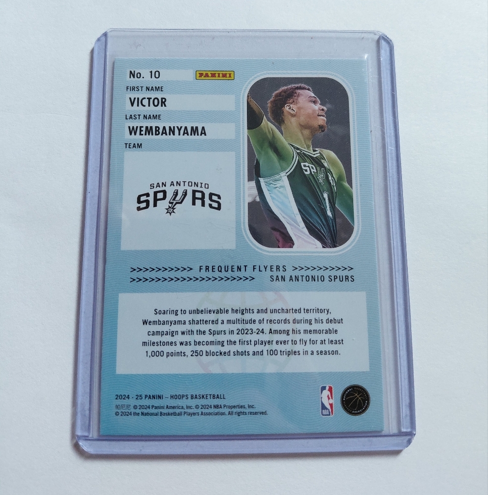NBA Hoops Frequent Flyers Card WEMBY - Picture 3 of 4
